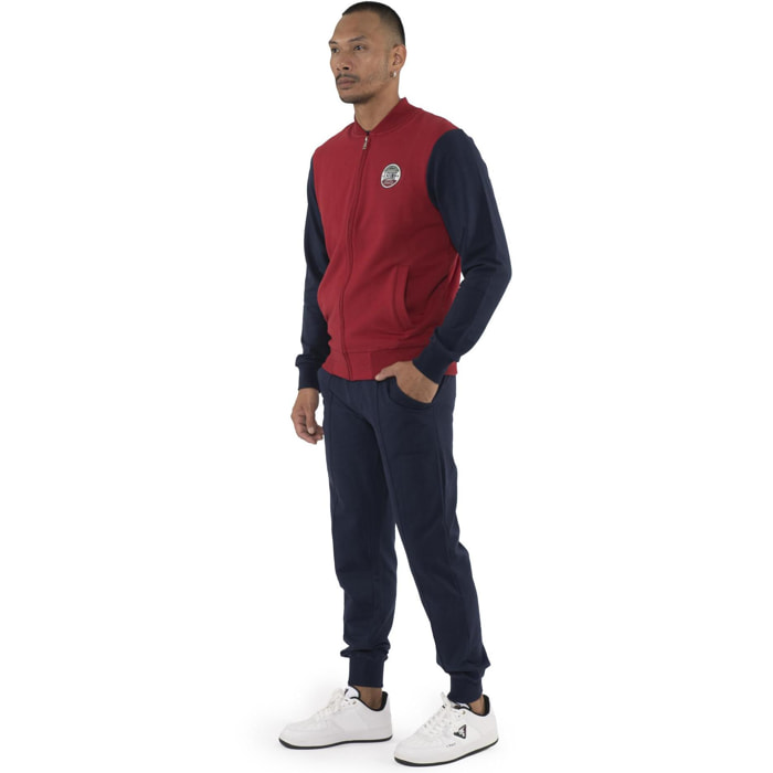 Tuta da uomo invernale con zip e colletto "Varsity"