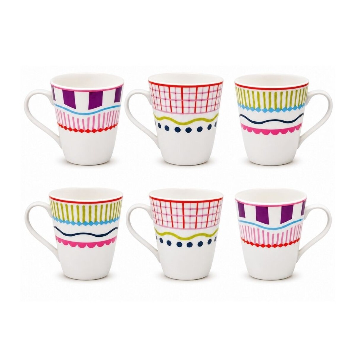 Lot de 6 mugs, RELAX SUNSET