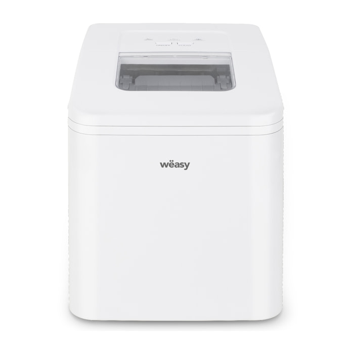 WEASY IGLOO8 - Máquina Para Hacer Hielo, Blanca, Control Electronico, Tapa Transparente, Ciclo Produccion 9min, 120W.