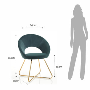 Set 2 sedie / poltrone  EDDA GREEN