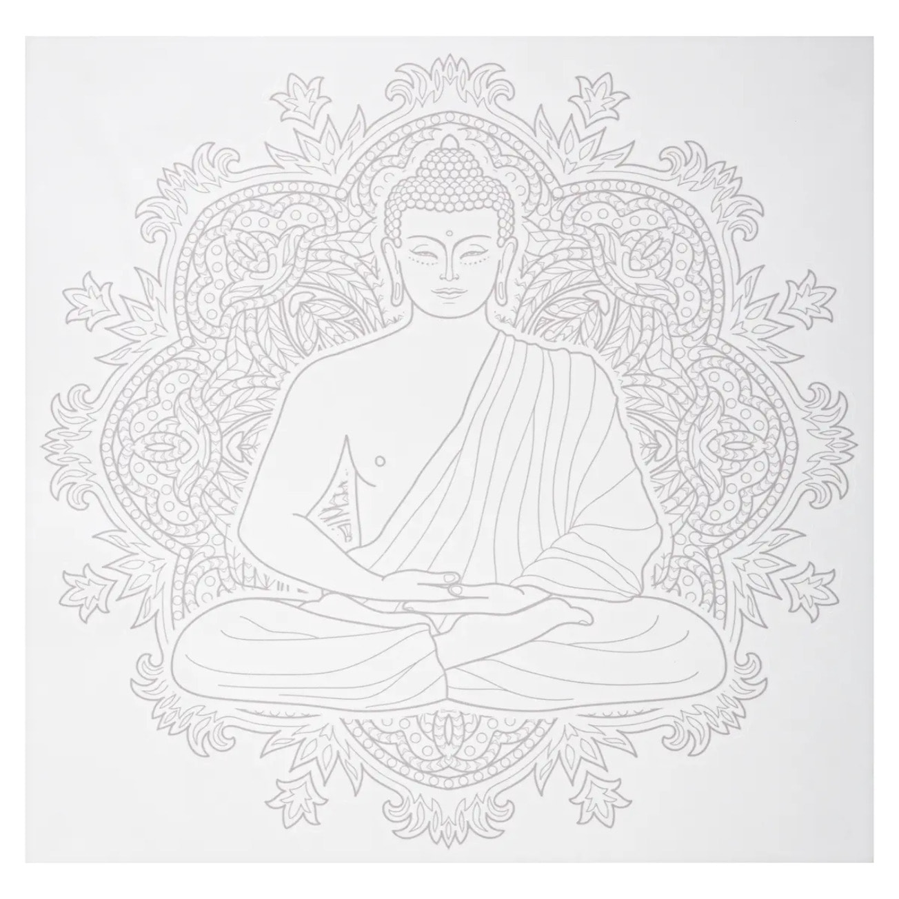 Sticker "Bouddha" - gris - 40x40 cm