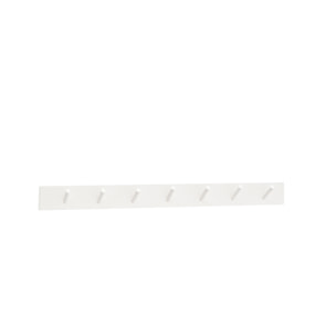 Cintre mural en bois massif blanc 61x5cm Hauteur: 5 Longueur: 61 Largeur: 1.4