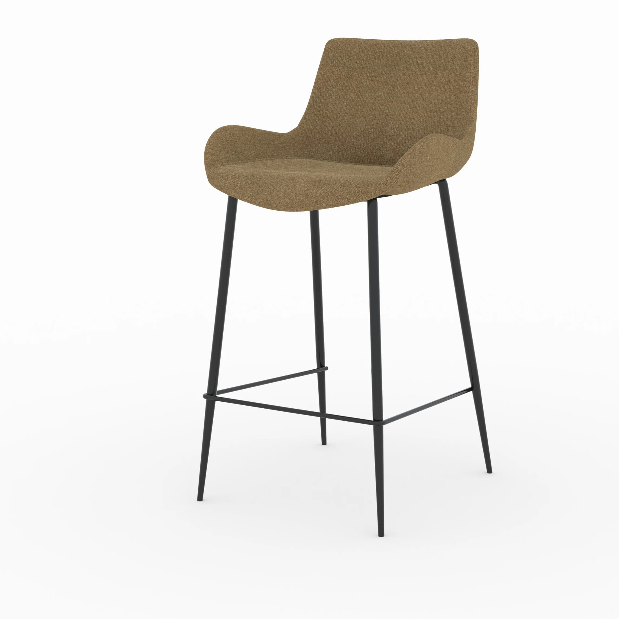 Lot de 2 chaises pour îlot central en tissu jaune 65 cm - Pirata