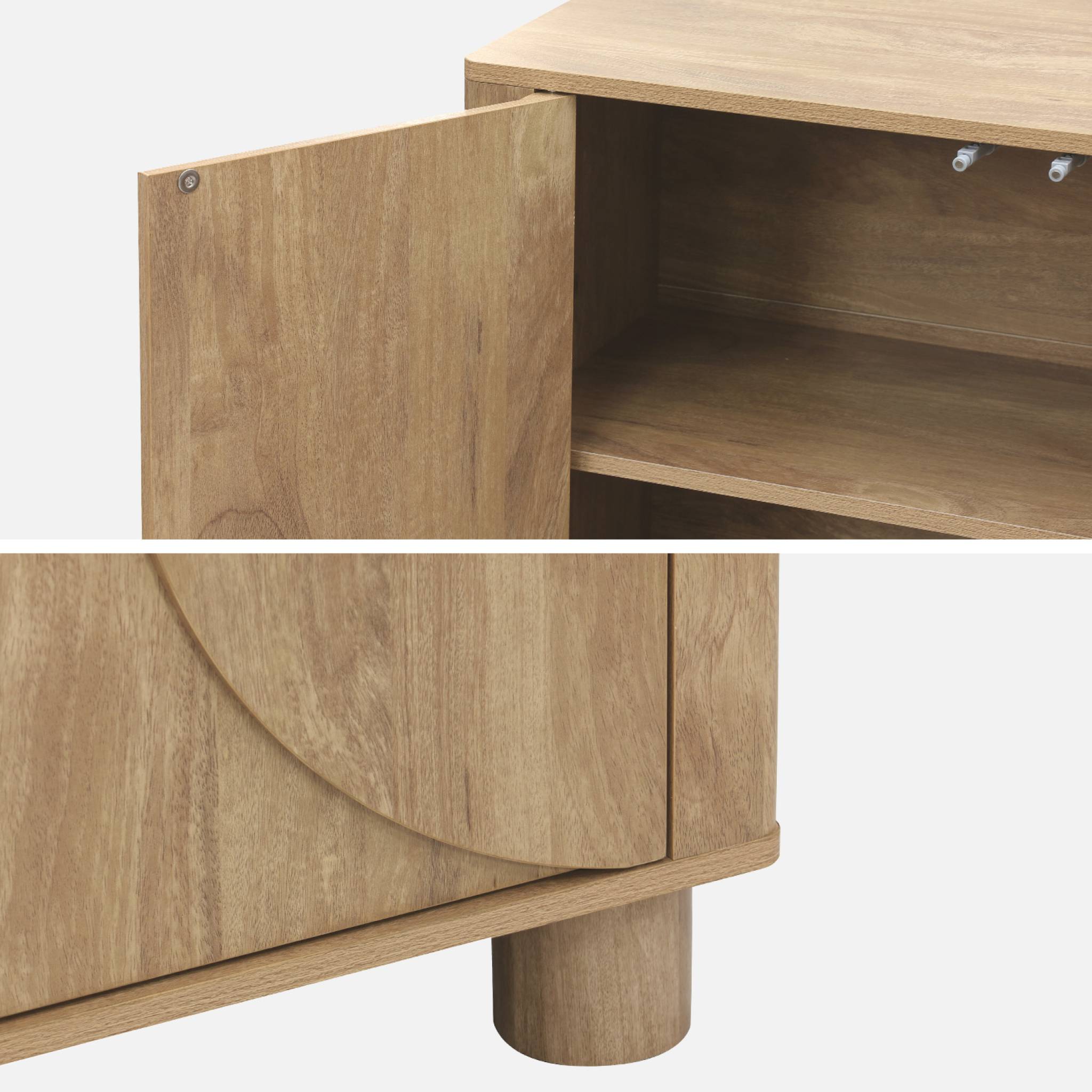 Buffet exotique effet bois de manguier 4 portes 155cm Pondi