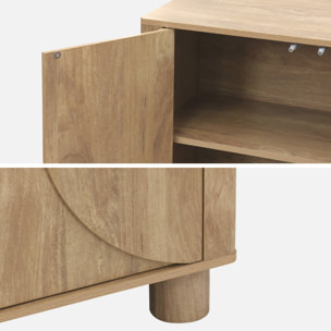 Buffet exotique effet bois de manguier 4 portes 155cm Pondi