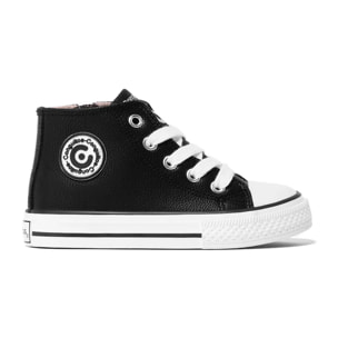 Sneakers alte nere basic per bambini