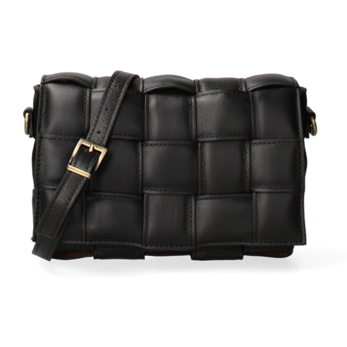 Borsa a tracolla da donna Made in Italy - Modello Artena - 100% pelle - 26.0 x 17.0 x 6.0 cm