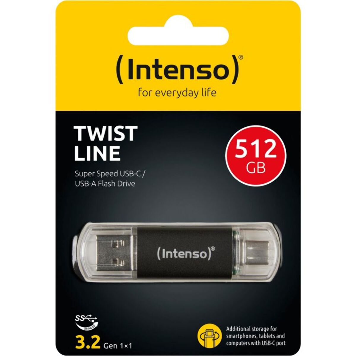 Clé USB INTENSO 512GB Twist Line USB 3.2