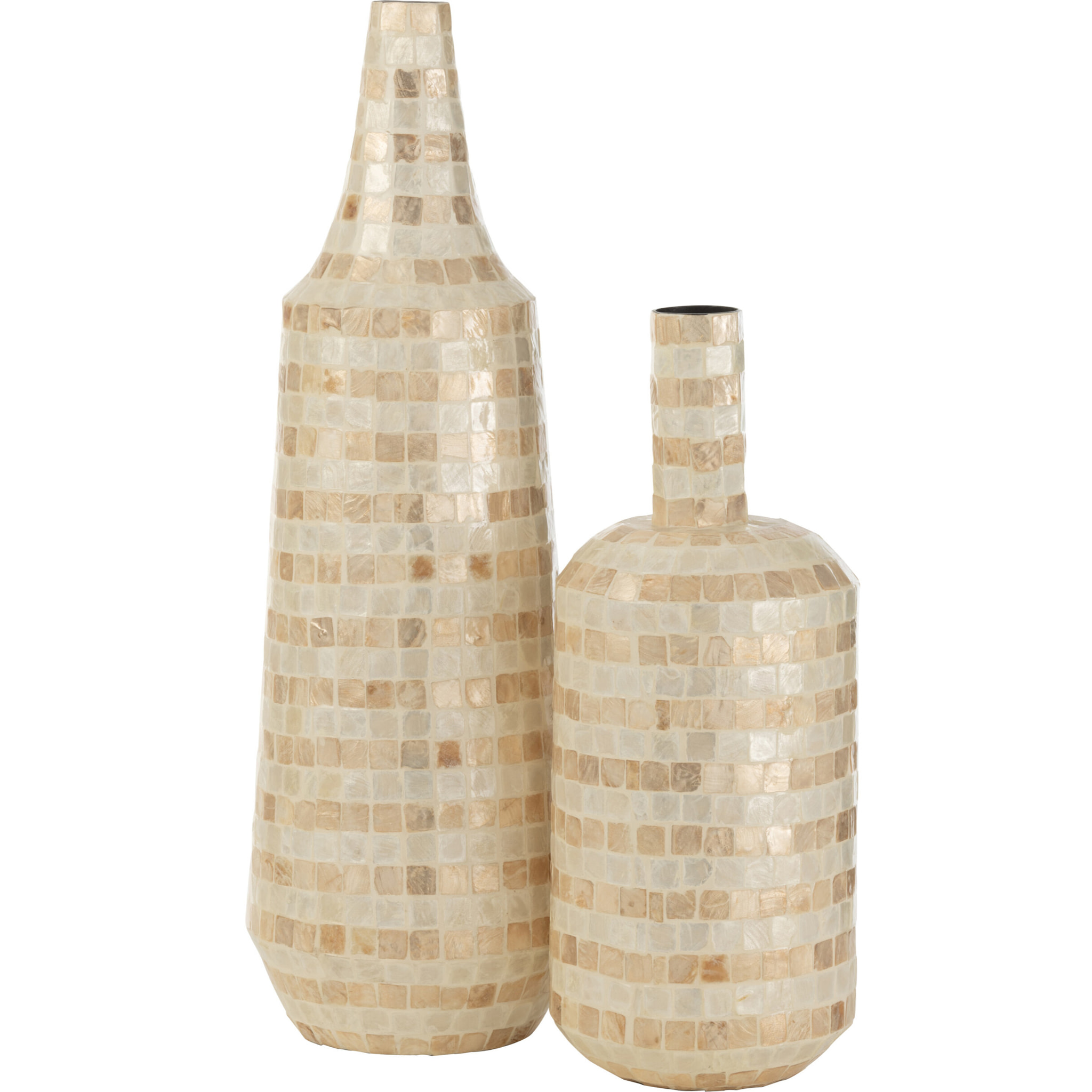 J-Line vase Long Mosaique - bambou - beige