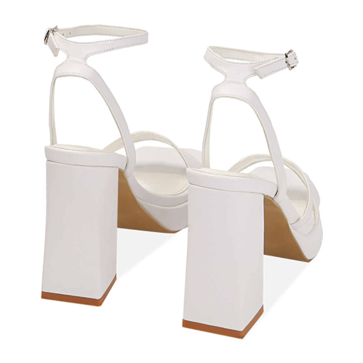 Sandali bianchi, tacco 10 cm