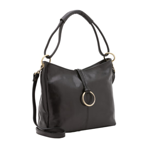 Borsa a spalla  da donna In Vera pelle Made in Italy 29x32x11 cm