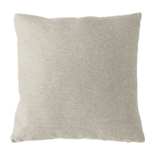 Coussin déhoussable en velours chenillé - Naturel