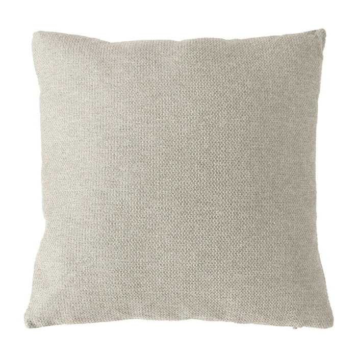 Coussin déhoussable en velours chenillé - Naturel