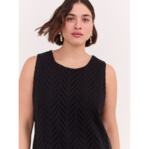 Fiorella Rubino - Vestido tubo GLAM en sangallo - Negro