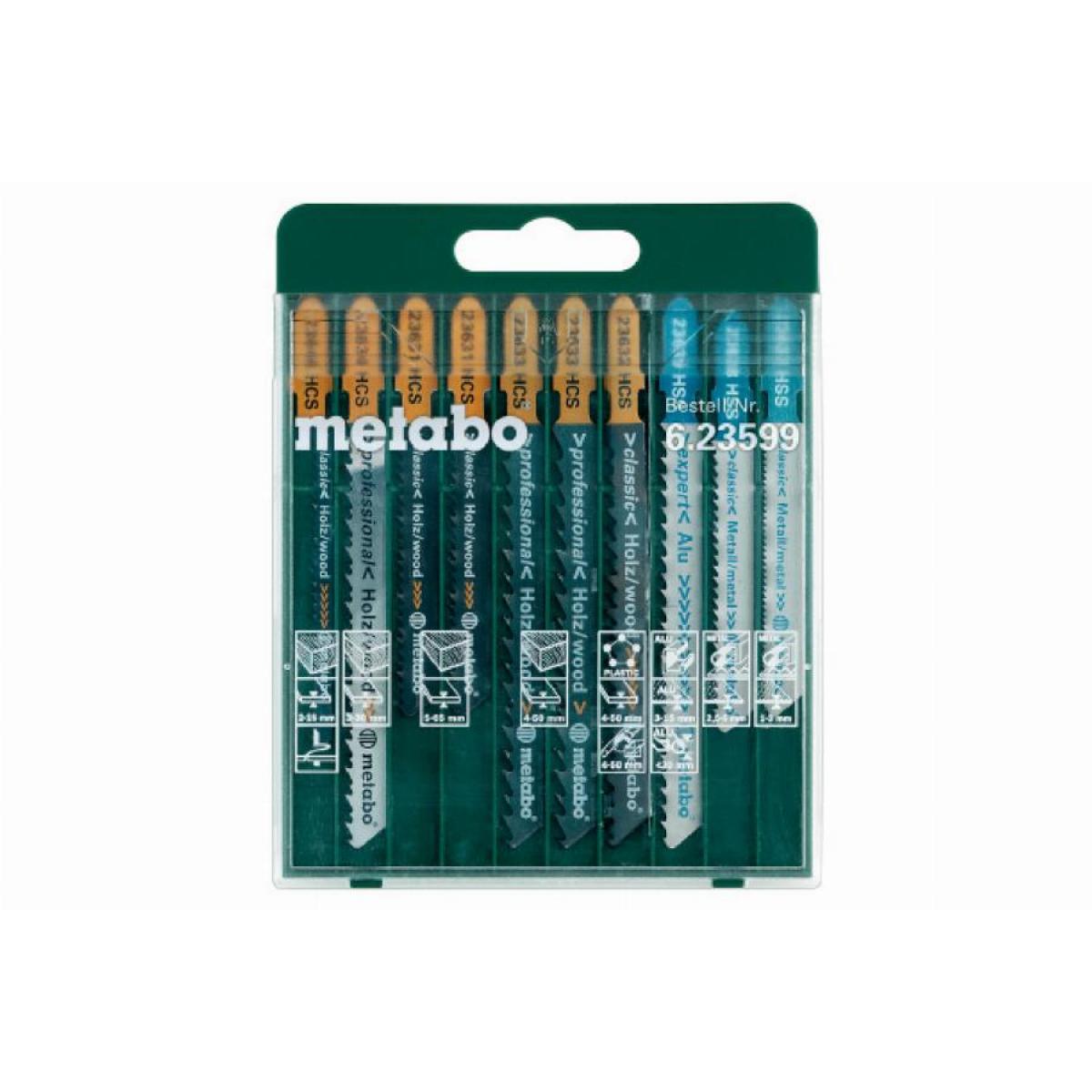 Assortiment de lames de scie sauteuse METABO 10 pièces - 623599000