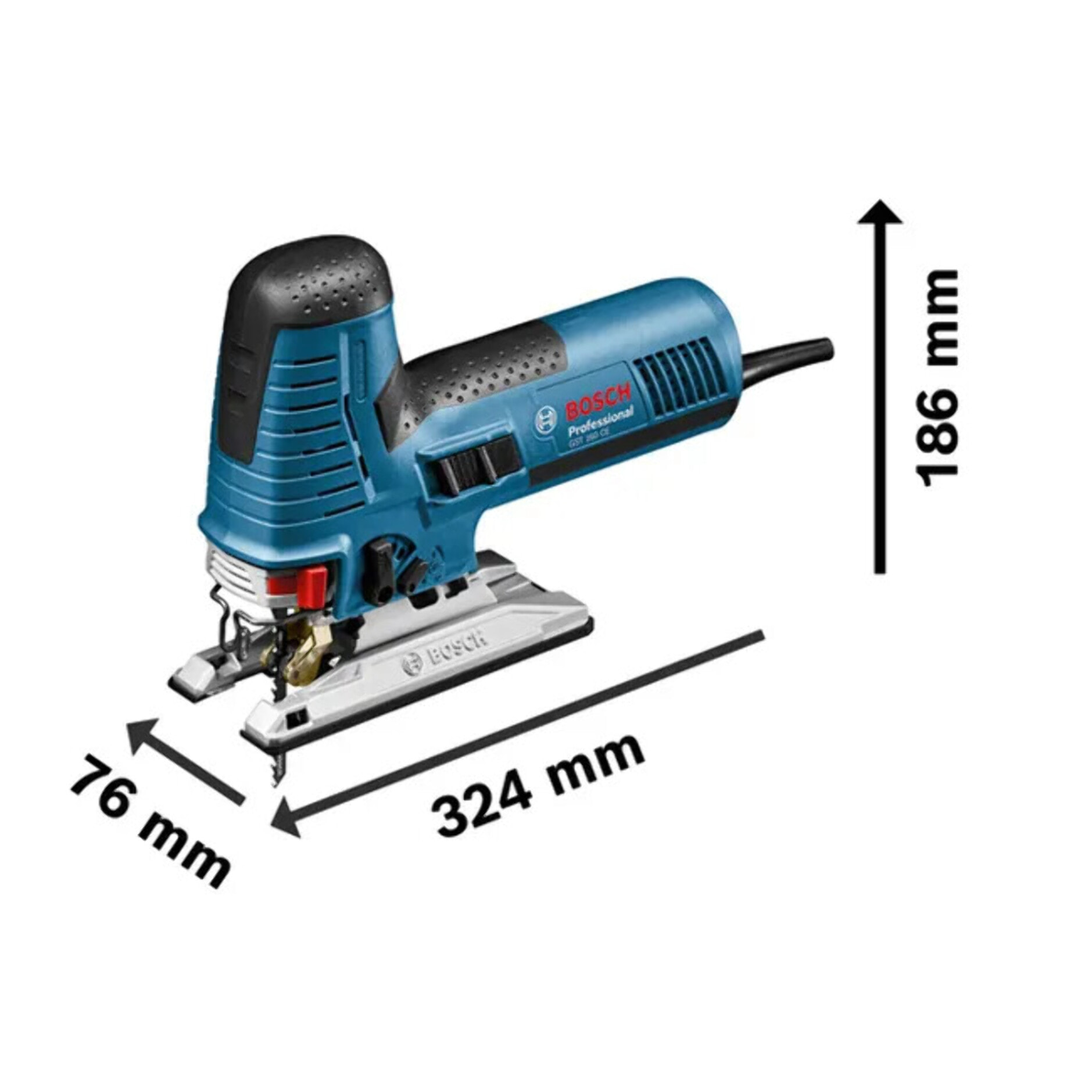 Scie sauteuse GST 160 CE 800W - BOSCH - avec 2 lames - L-Boxx - 0601517000