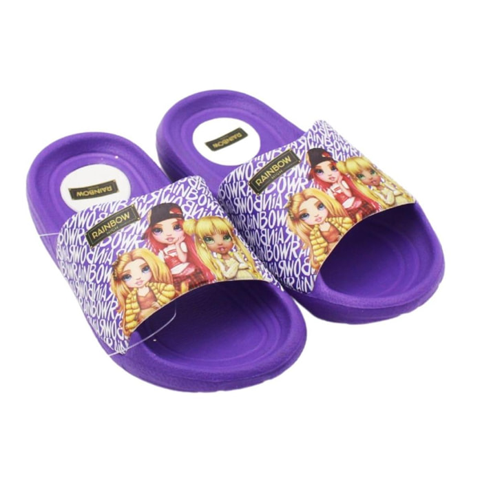 Ciabatta con Fascia Rainbow High Viola Lei Easy Shoes Viola