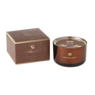 J-Line bougie parfumée Excellent Siberia Fir - brun - large - 40H