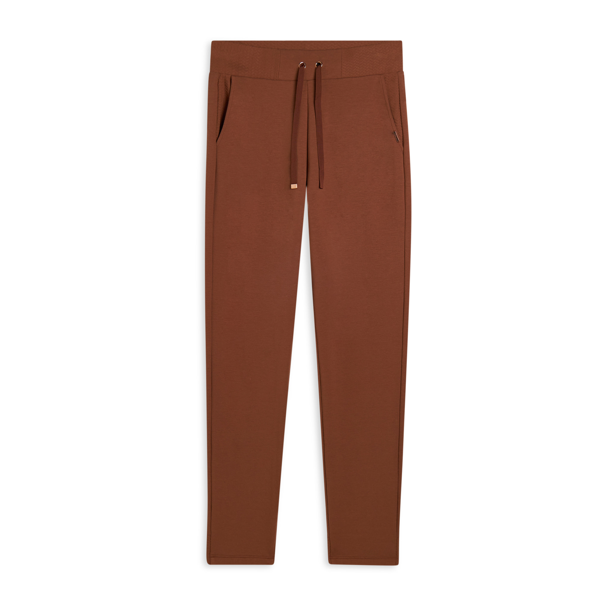 Pantaloni donna regular morbidi con dettagli micro-trecce