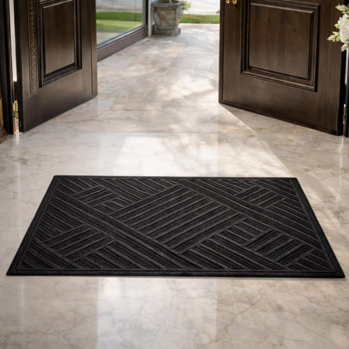 Paillasson géométrique, tissé kilim, graphique et épuré, SILEX