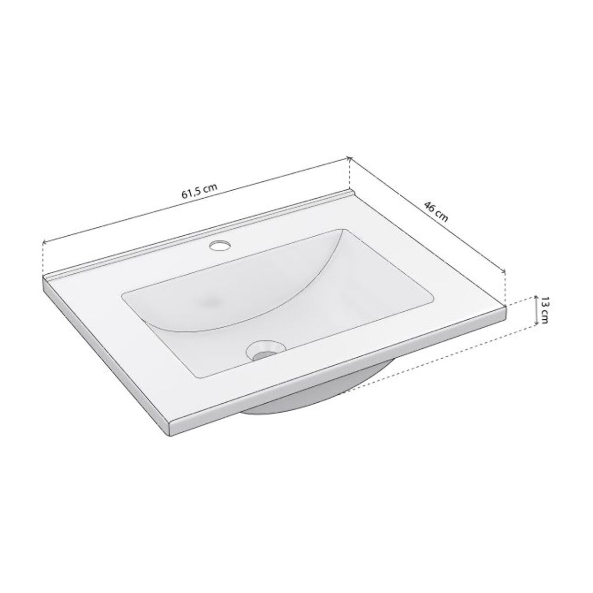 Lavabo de resina Nilo Blanco