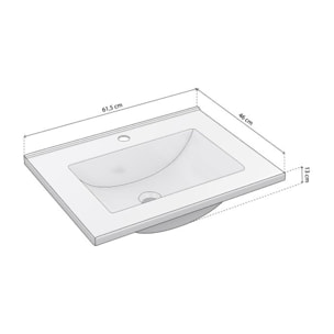 Lavabo de resina Nilo Blanco