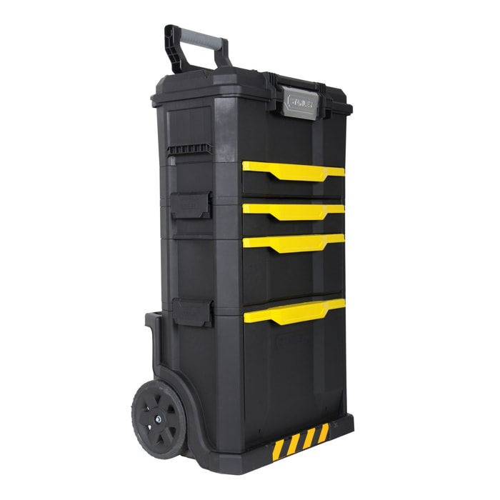 Servante modulaire d'atelier 3 en 1 avec bac profond pour electroportatif