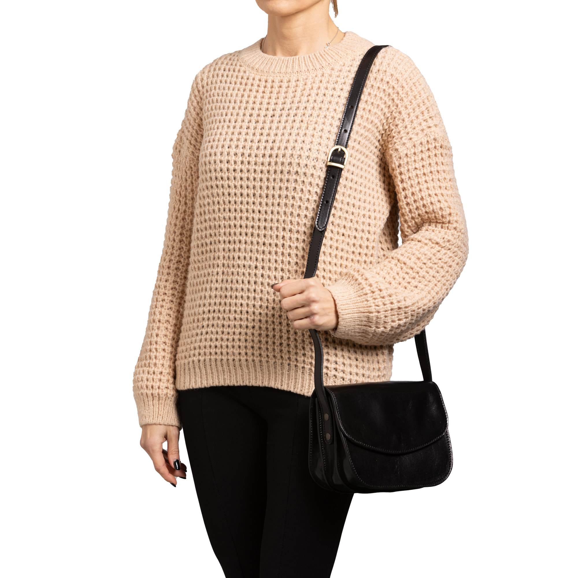 Borsa a tracolla  da donna In Vera pelle Made in Italy 22x16x9,5 cm