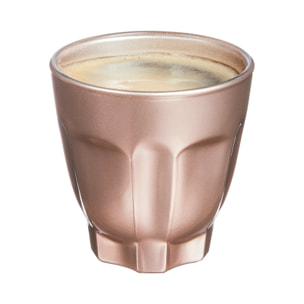 6 tazas de vidrio 9 cl doradas Flashy - Luminarc