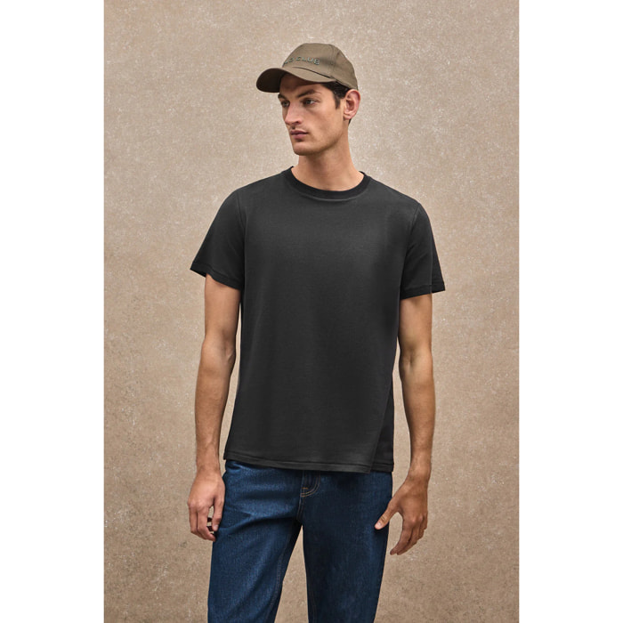 Camiseta Amore negra con parche personalizado Polo Club