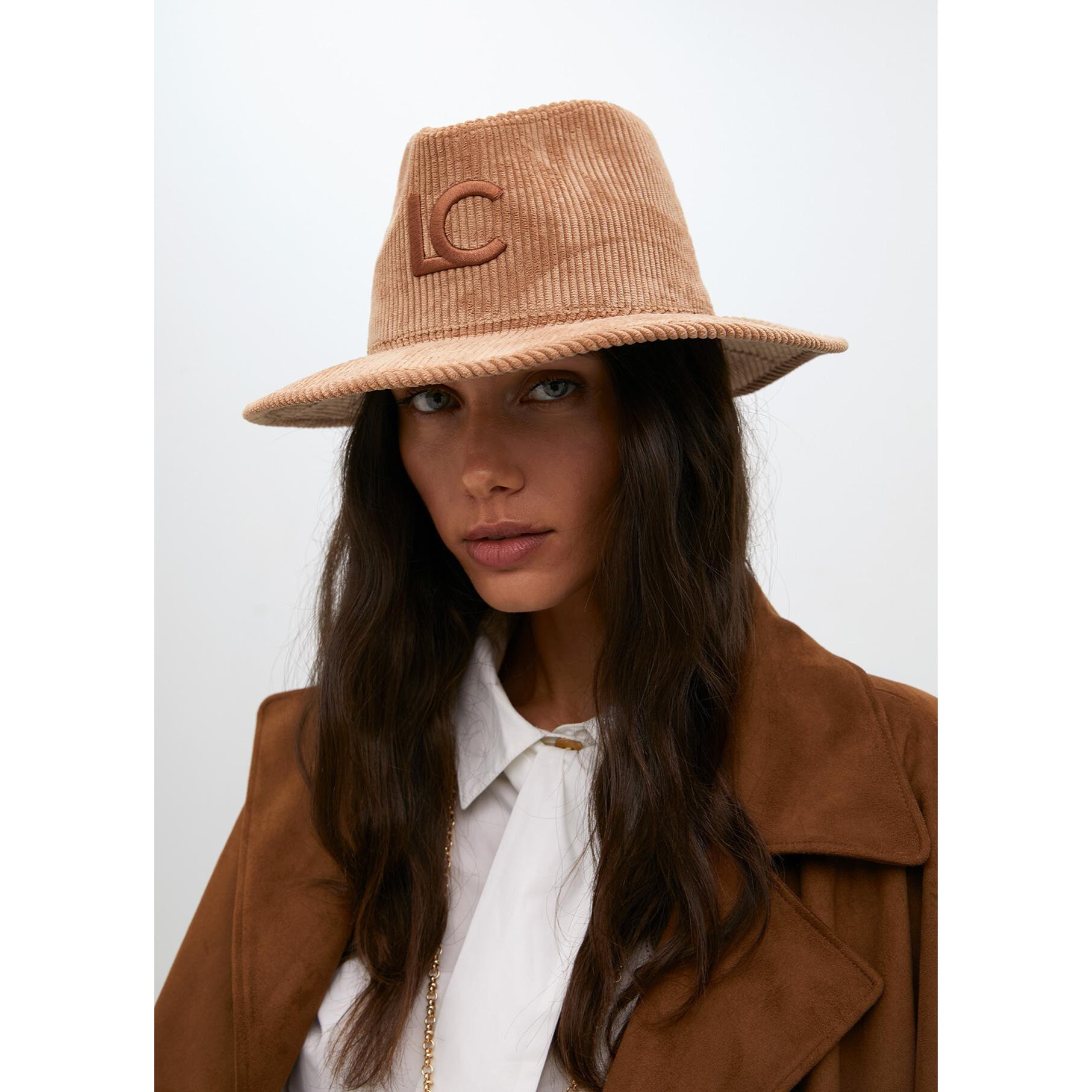 Cappello fedora velluto a coste LC leopardato