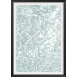 Poster au fond de la piscine Affiche + cadre en bois - Noir