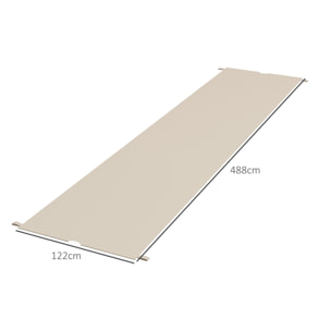 Lot de 2 toiles de rechange pergola rétractable 3 x 3 m polyester anti-UV30+ kaki