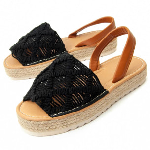 Sandalias de plataforma - Negro - Altura: 3 cm