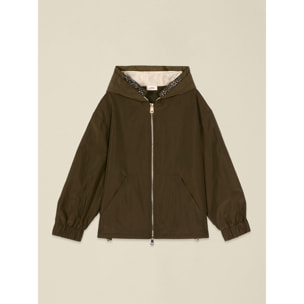 Oltre - Chaqueta de nylon con detalle joya - Verde militare