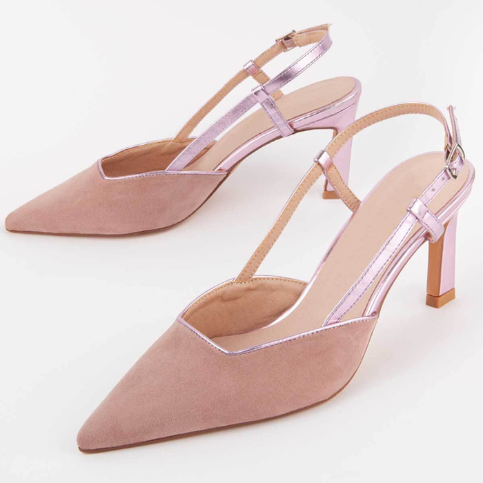 Zapato De Tacón - Rosa - Altura: 6 Cm