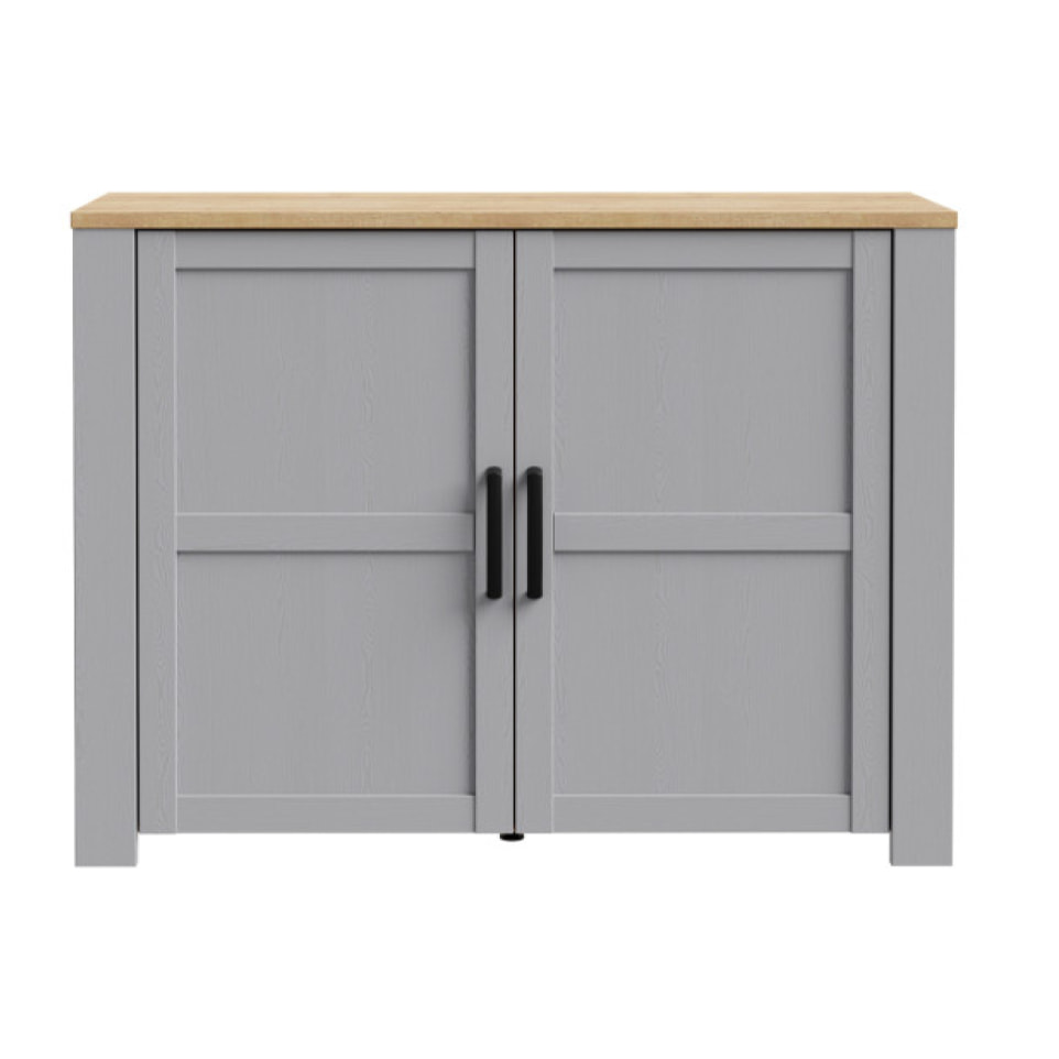 Buffet salon salle à manger bois gris 2 portes L116 cm - ST MALO