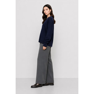 Kocca - Maglia da donna in lana a maniche lunghe con scollo a V Donna