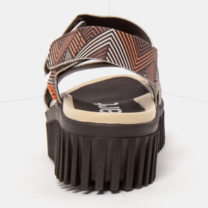 Sandalia de cuña 1573 FANTASY LINES BROWN/BRIGHTON color Lines brown