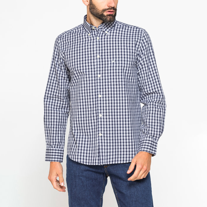 CAMICIA BUTTON-DOWN CON MANICA LUNGA E TASCHINO