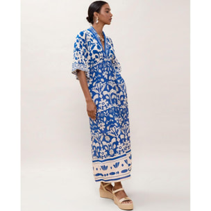 Abito a maniche lunghe con stampa geometrica