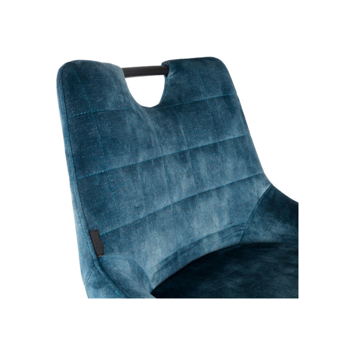Chaise de bar en velours avec poignée et pieds en métal - ROSA 2