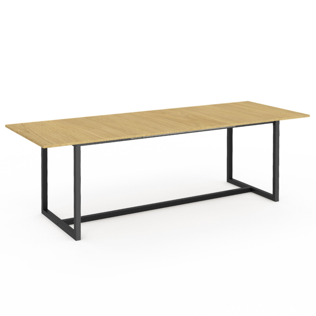 Table à manger extensible Memphis bois et noir 200-250cm