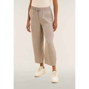 Pantaloni Sportivi Cropped con gamba Wide Leg e strass