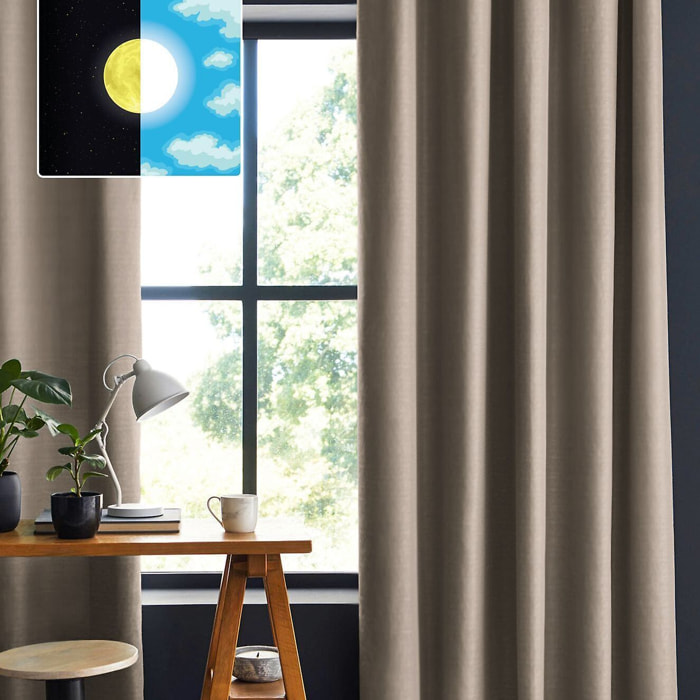 Rideau uni Occultant 100%polyester