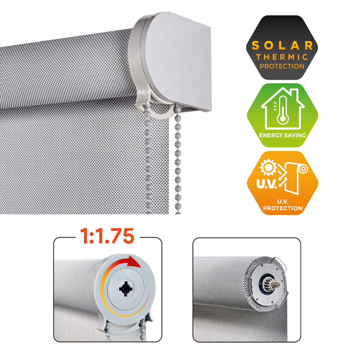 Enrollable XXL SCREEN PRO Solar Gris