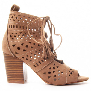 Zapatos de Tacón - Beige - Altura: 8 cm