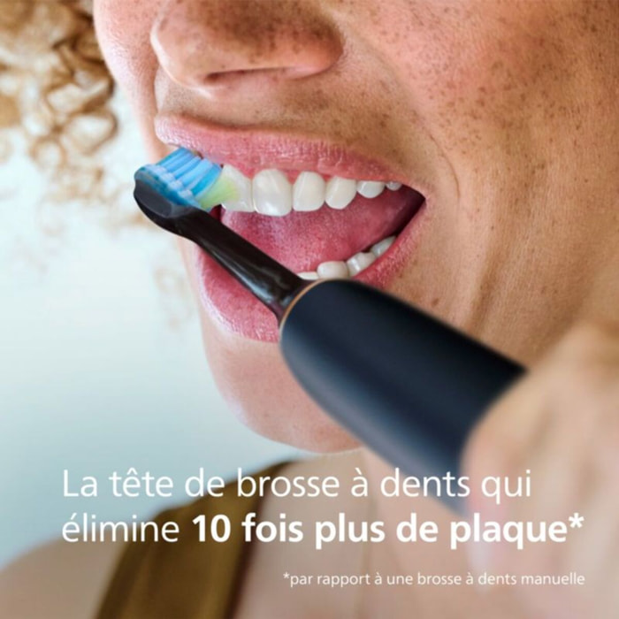 Brossette dentaire PHILIPS Sonicare lot de 2 -  HX9042/88 black Premium Plaque Defence C3