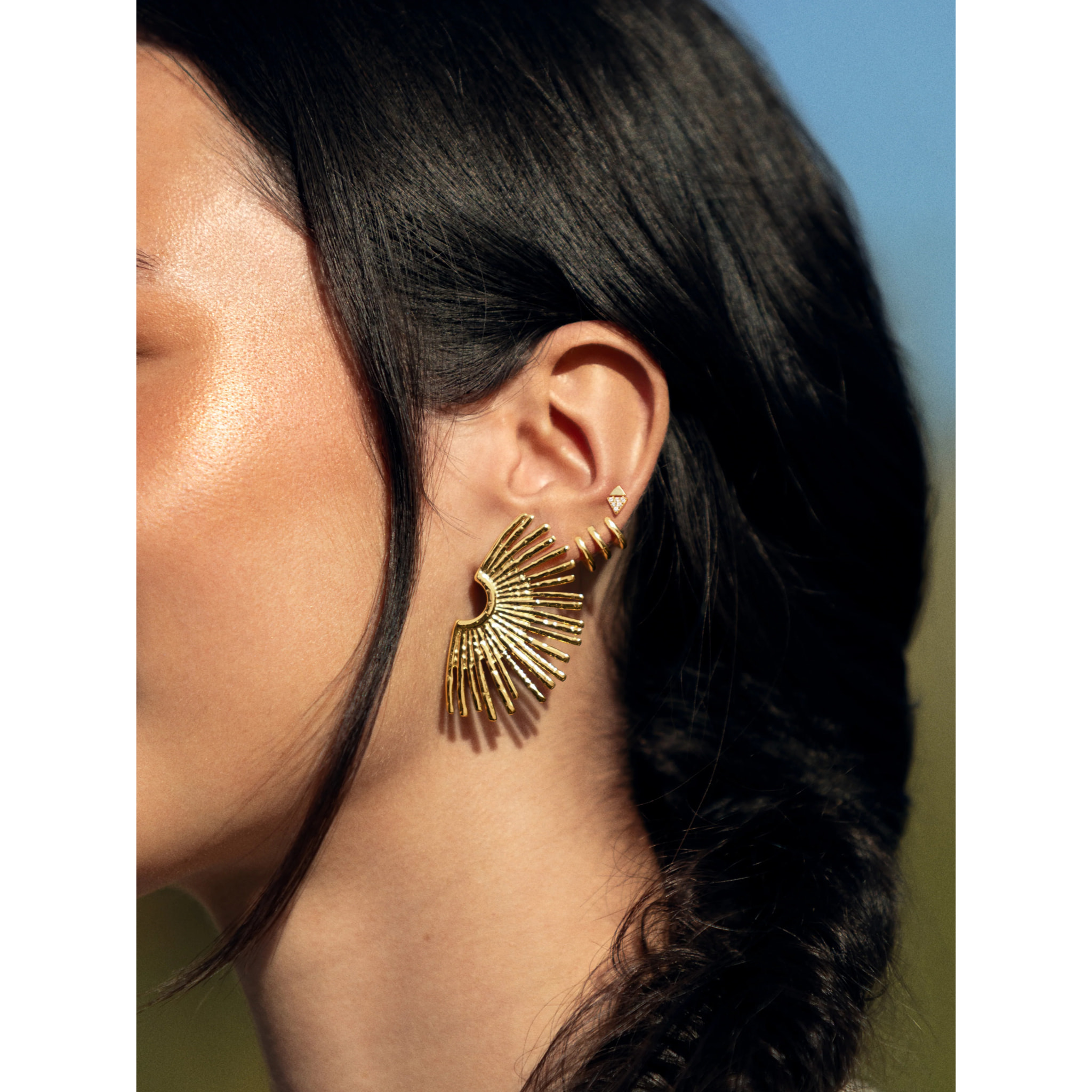 Orecchino Egypt  Argento Placcato Oro