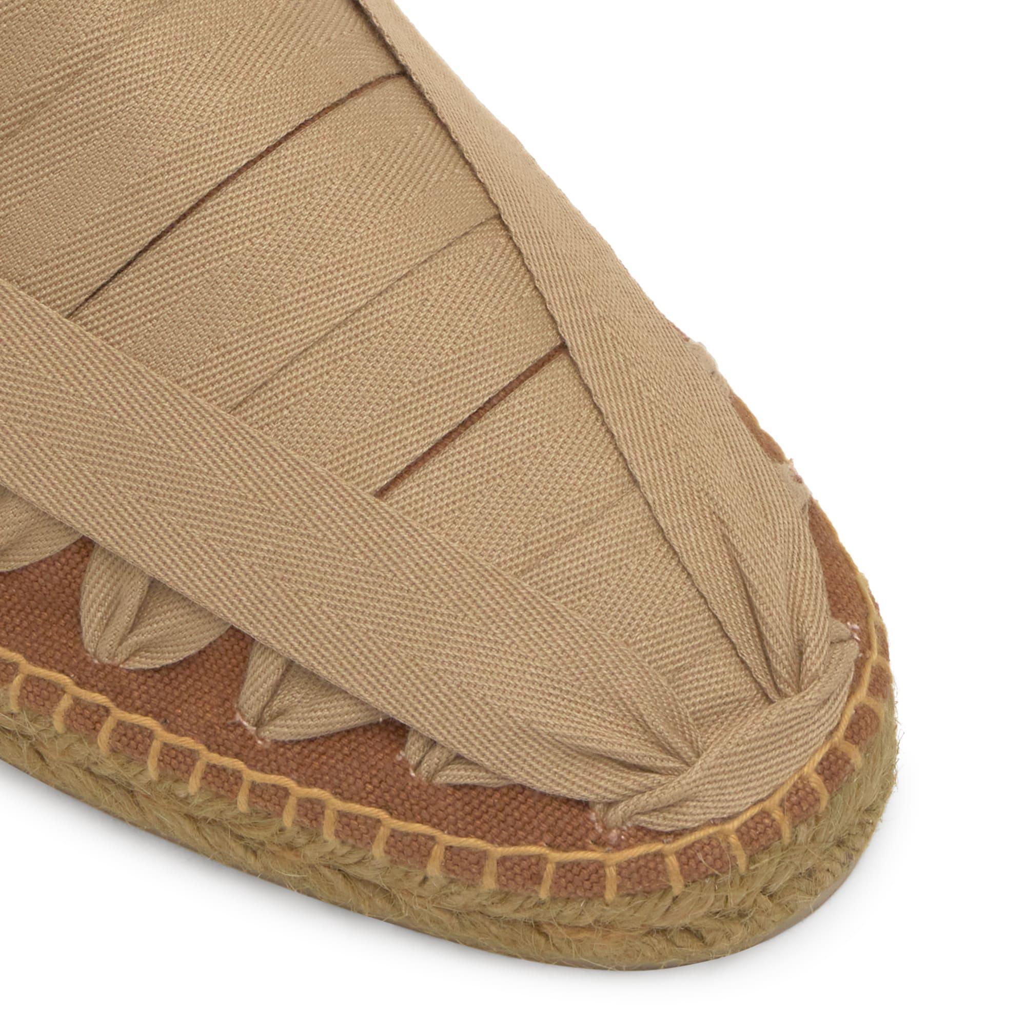 Alpargata embetada Norman plana en algodón con cierre elástico